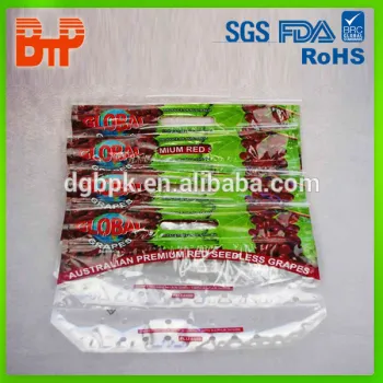 printed plastic fruit bag for grape/cherry/mango/fruit
