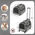 Transportín con ruedas desmontable para mascotas
