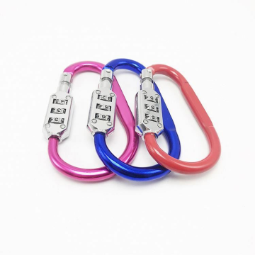 Aluminum Alloy Padlock with Carabiner - Custom Lock for Outdoor Mountaineering