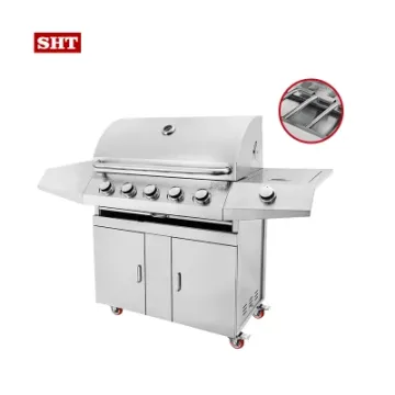 Outdoor Kitchen RV Gas Grill Griddle BBQ Grill 2 in 1 Barbecue Grill Best