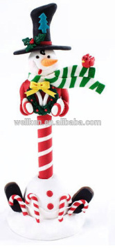 polystone snowman fancy pens