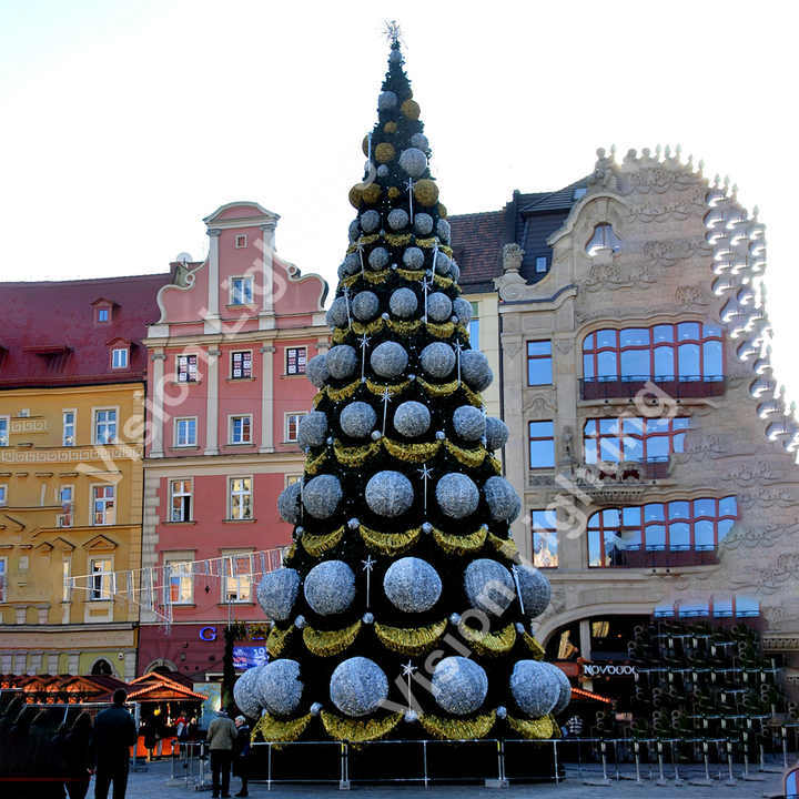 Outdoor RGB LED Decorative Christmas Tree with 3D Motif Design