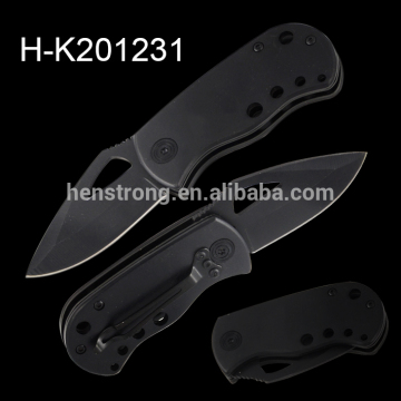 Hot Sale Black Coated Aluminum Handle Promotional Folding Small Mini Knife