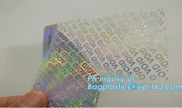 custom hologram sticker, security label, Waterproof Feature Security Void Label, Security Variable Sequential QR Code Label Stic