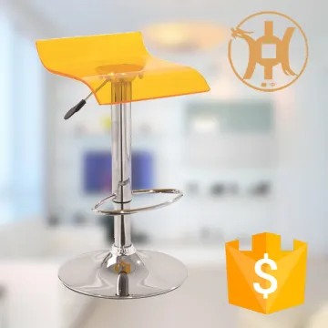 HC-K090 Clear Lucite Acrylic Bar Stool Legs Metal/3V Plastic Chair