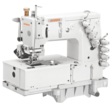 DS-1508P 1-4 Needle Flat-Bed Double Chain Stitch Machine with Horizontal Looper