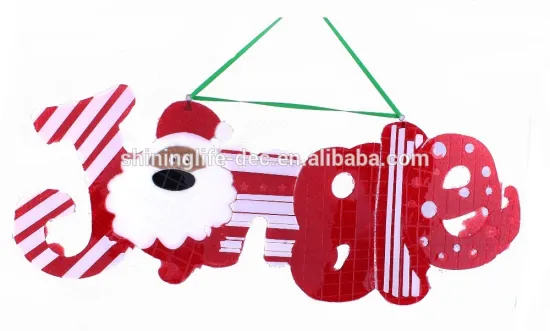 New Design Crystal feeling Christmas Decoration Letter