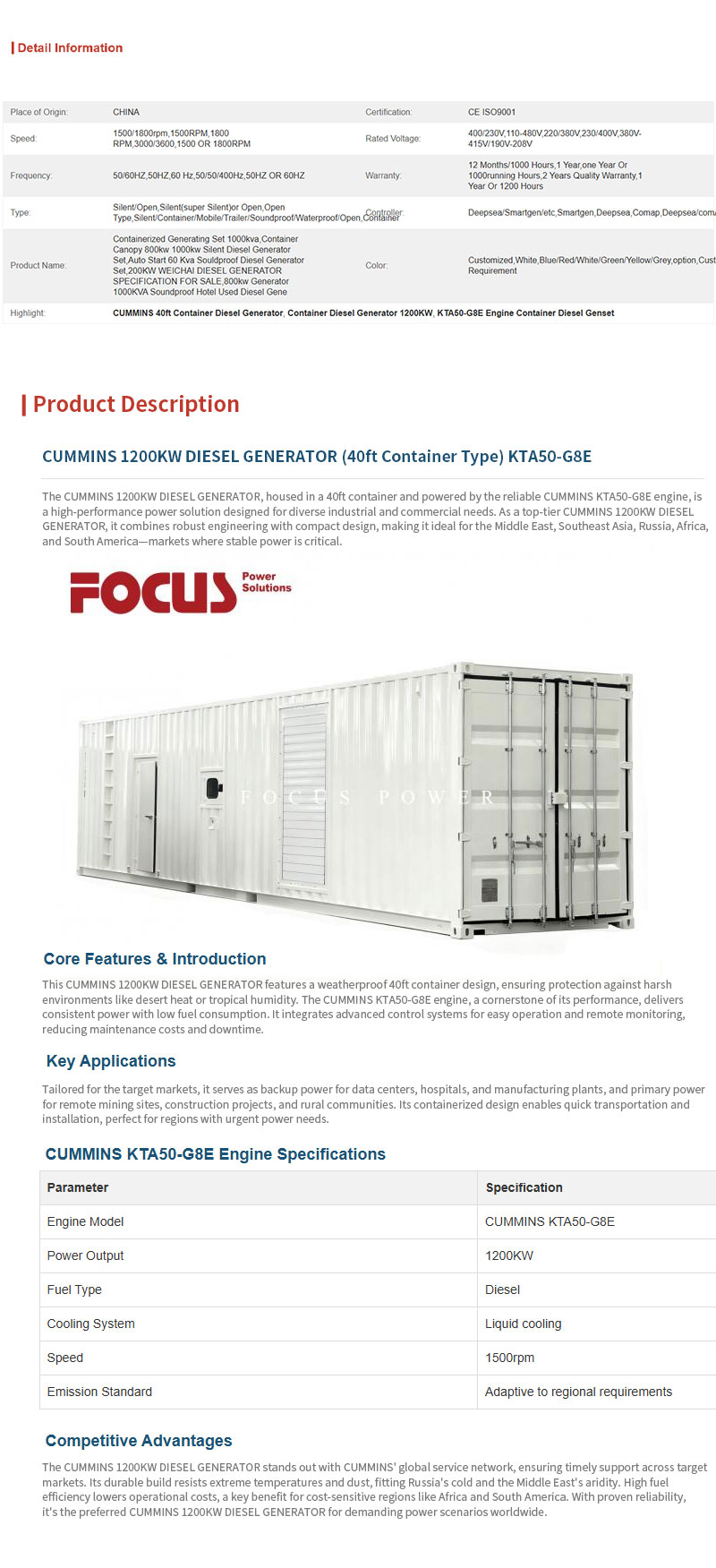 CUMMINS-KTA50-G8E-Engine-Container-Diesel-Gen
