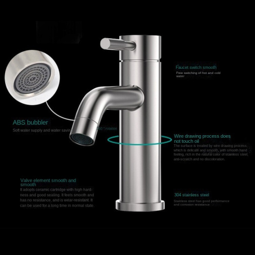 Inexpensive Single Handle Stainless Steel Basin Faucet
