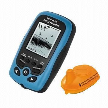 Wireless Dot Matrix Fish Finder with Replaceable Button battery "CR-2032" for Transducer Operation