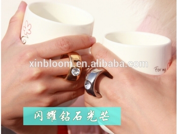creative hot-selling diamond ring handle lovers couple ceramic coffee mug with lid and spoon