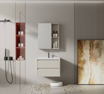 High Grade PVC Bathroom Vanity Unit - Chaozhou Factory Wall Hung Mounted Washbasin Cabinet