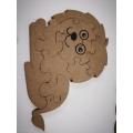 MDF animal shape puzzle-lion