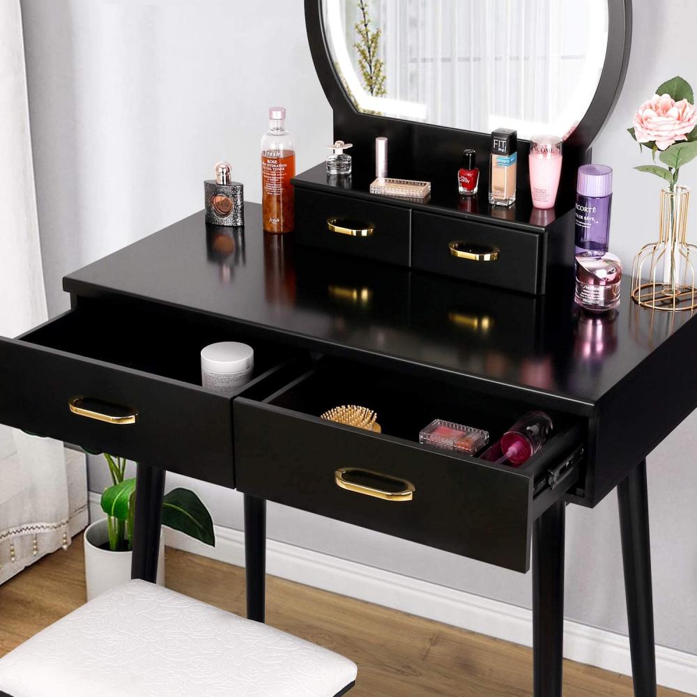 Vanity Dressing Table With Touch Screen Dimming Mirror, High Quality