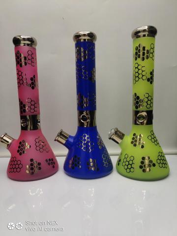 Colorful Electroplating Process Glass Water Pipes