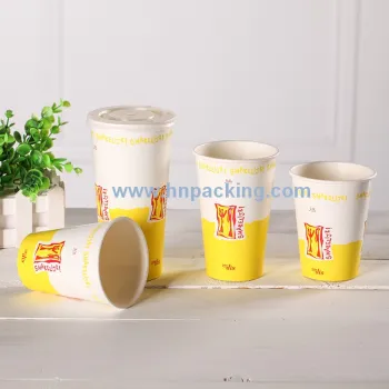 12oz Cold Drinking Cup with Flat Lid