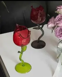 Handmade Popular Diamond High Footed Champagne Glass