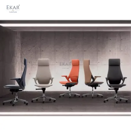 Elevate Office Comfort with a Premium Leather Adjustable Chair
