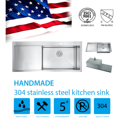 Rectangle Above Mounted Stainless Steel Kitchen Sink