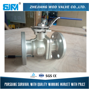 Hot selling high quality ANSI CF8 CF8M WCB stainless steel flanged 2pc ball valve