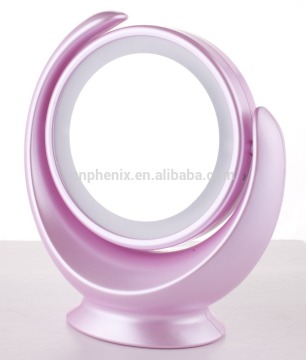 2016 good sales double sides mirror with Bright LED light