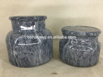 Decorative cheap luxury soy glass candle jar with lid