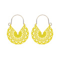 Geometric V - Shaped Hollow Alloy Earrings