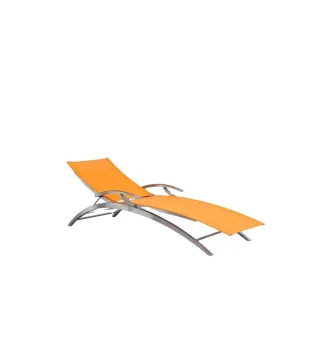 luxury outdoor garden chair teak mesh stainless lounger
