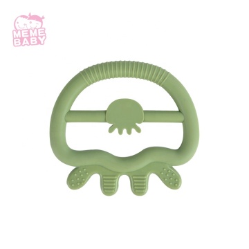 Quallenmodell weiches Silikon -Babyspielzeug Teether