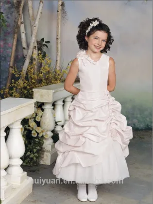 latest baby gown halter taffeta children dress