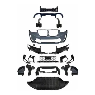 BMW X4 G02 2019-2022 Car Body Kit - Includes Front Bumper, Grille, Rear Diffuser, and Tail Pipes