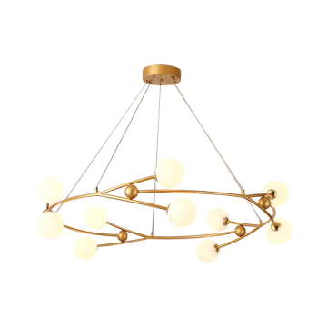 Modern Simple Bedroom Lamp with American Style Chandelier