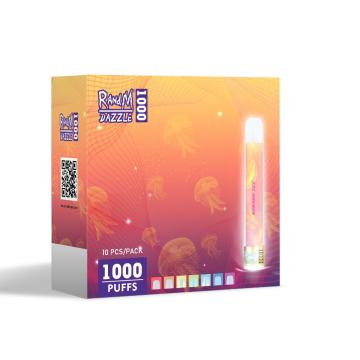 Randm Dazzle 1000 Puffs 일회용 충전식 vape