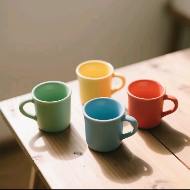 Simple style ceramic cup