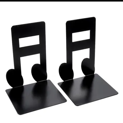Treble metal book stand support book stop