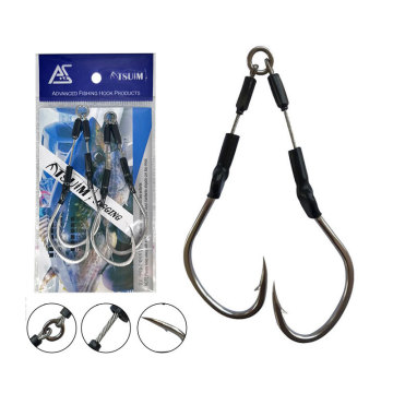 Runtoo Big Game Fishing Edelstahl Doppel -Jigging -Haken -Set