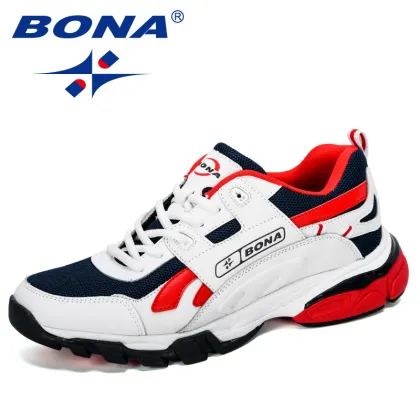 BONA New Designers Male Sneakers Running Shoes Men's Sport Shoes Outdoor Athletic Krasovki Tennis Shoes Man Jogging Shoes