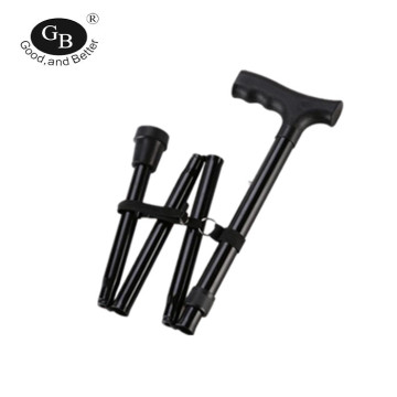 Medical Aluminium Elderly Folding Walking Cane with Plastic Handle