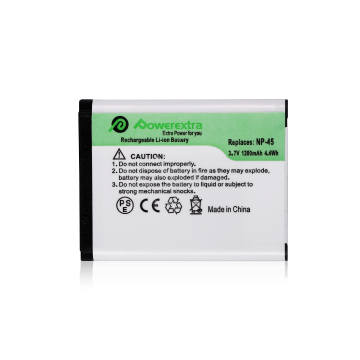 PowerExtra 3.7V 1200mAh Batterie de lithium rechargeable pour Fujifilm NP45