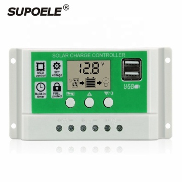 PWM Solar Charge Controller for 12V/24V Batteries with Dual USB