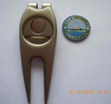 2012 Fashion Custom Design Metal Golf Brush Divot Tool 2mm - 5mm Thickness