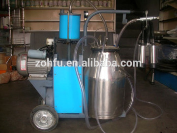 High Efficiency Portable Cow Dry Type Pump Double Buckets Milking Machine for Dairy Farm