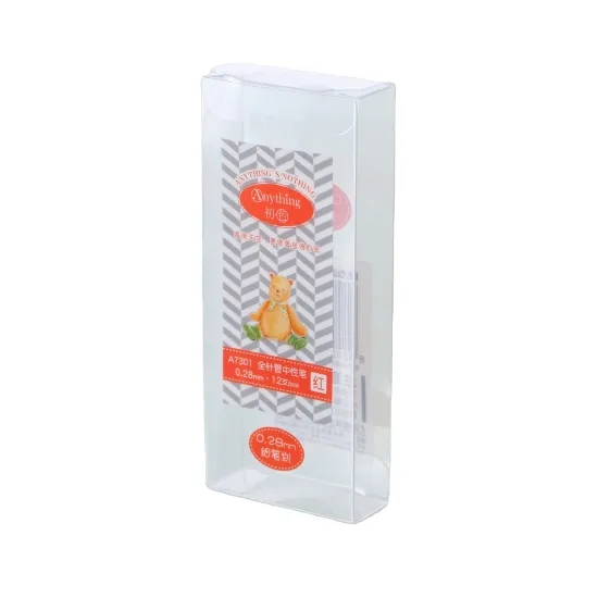 OEM/ODM Transparent PVC PET Gift Boxes for Stationery and Pen Packaging
