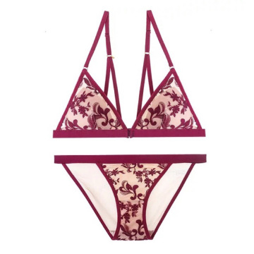 Auf Lager Frontverschluss Bralette Biniki Sets