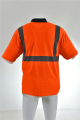 Orange Hög Viz Klass 3 Reflekterande Säkerhet Kortärmad skjorta