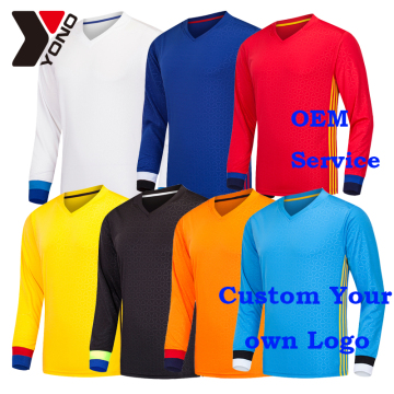 sublimation cheap custom spain long sleeve soccer uniforms/soccer jersey/soccer shirt goal keeper wholesale