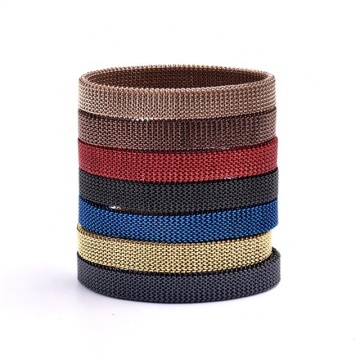 Yiwu Aceon Stainless Steel Elastic Bracelet 10MM Wide Unisex Design 17cm Length