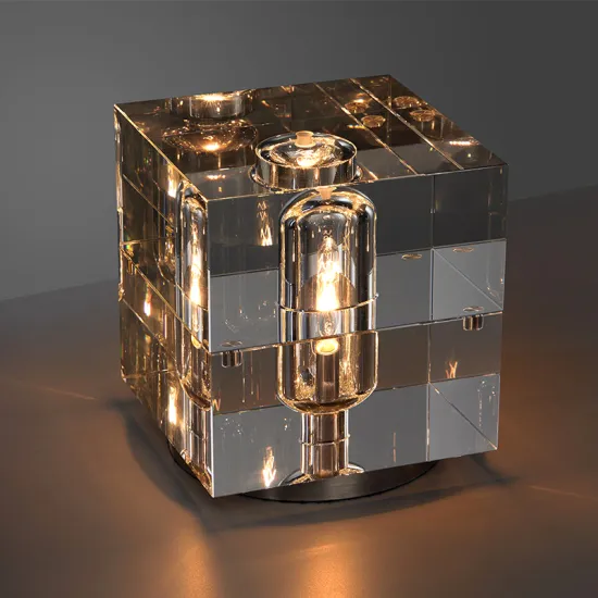 Post-Modern Crystal Table Lamp with All Copper Finish: A Luxurious Nordic Design for Bedroom and Living Room