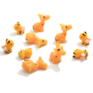 Mini Deer Beef Shape Animal Resin Cabochon 3D Beads 100pcs / bag DIY Toy Decor Cabochon Παιδικά στολίδια στολίδια Slime