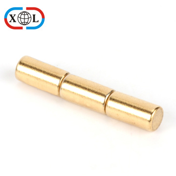 Gouden plating cilinder neodymium magneet